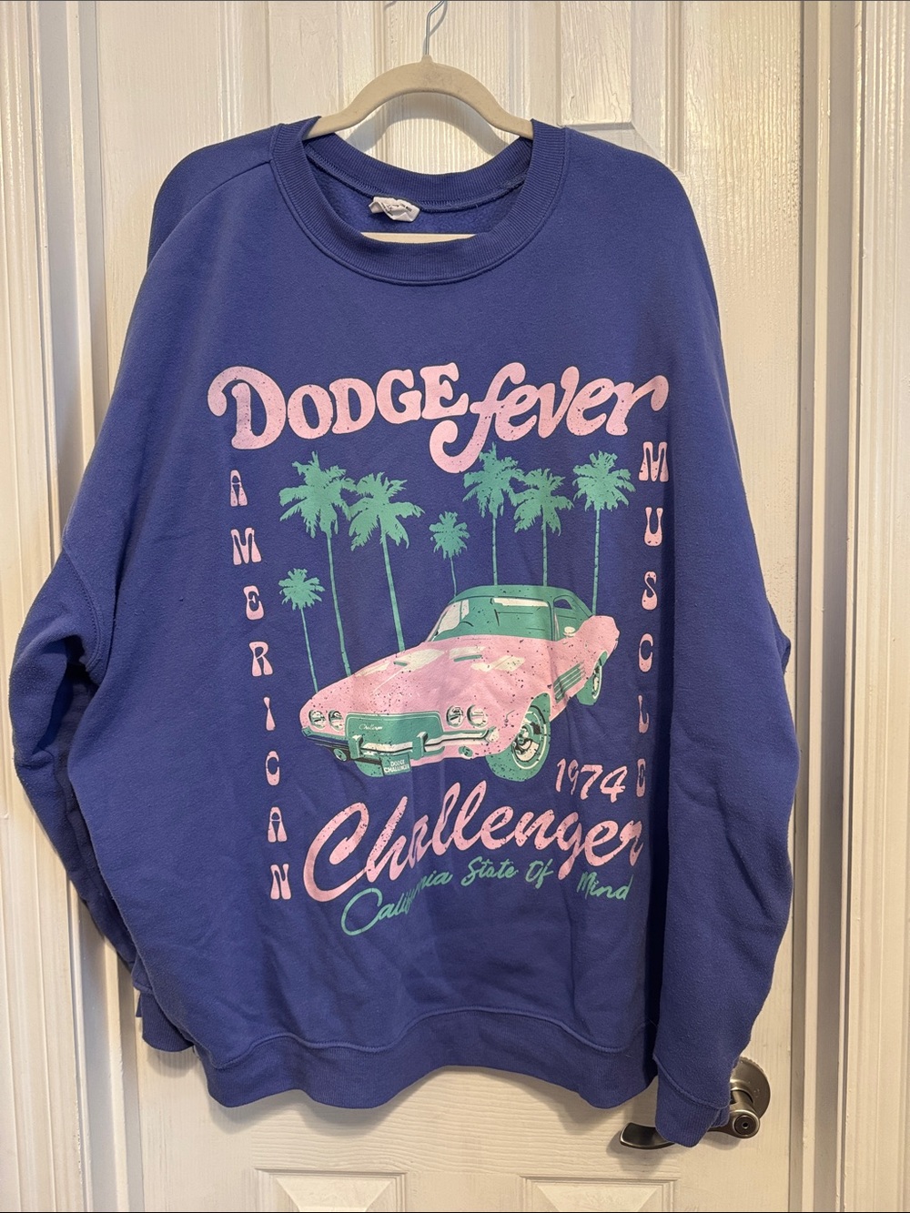 Oversized Periwinkle Dodge Fever Sweatshirt